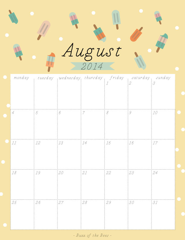 August-2014-Calendars